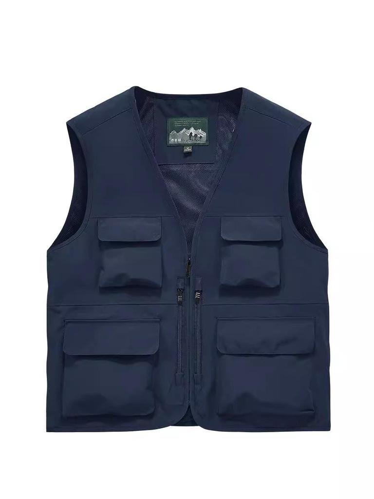 Men's Quick-Drying Sleeveless Photography & Fishing Vest with Multiple Pockets - Waterproof and Lightweight for Outdoor Activities