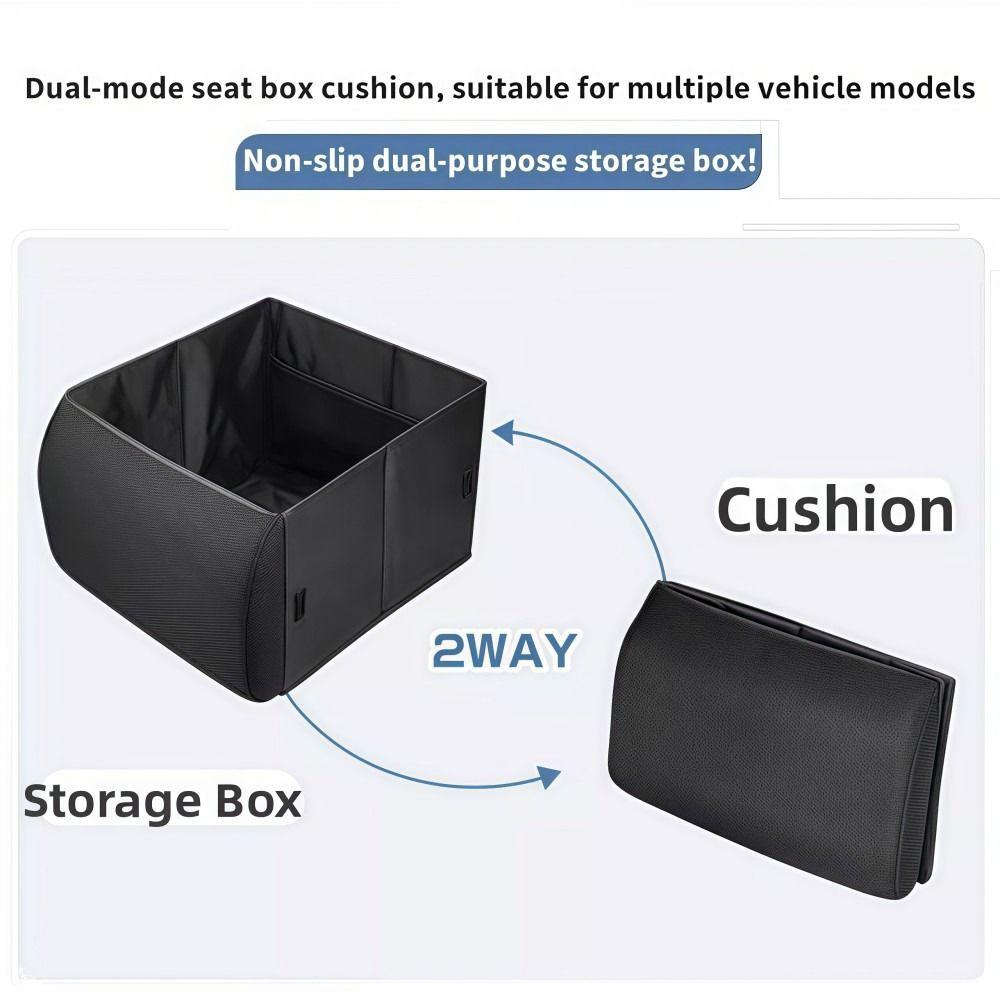 Rectangle Car Lumbar Support Cushion 2-in-1 Car Back Cushion  Back Support Trunk Storage