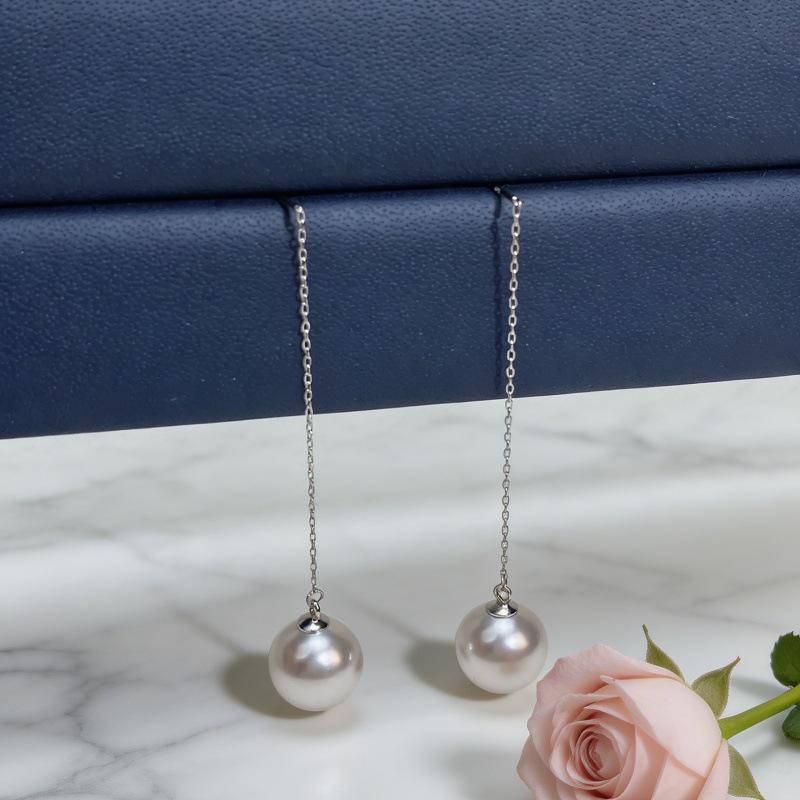 S925 Sterling Silver Pearl Dangle Earrings - Fashionable Temperament Studs