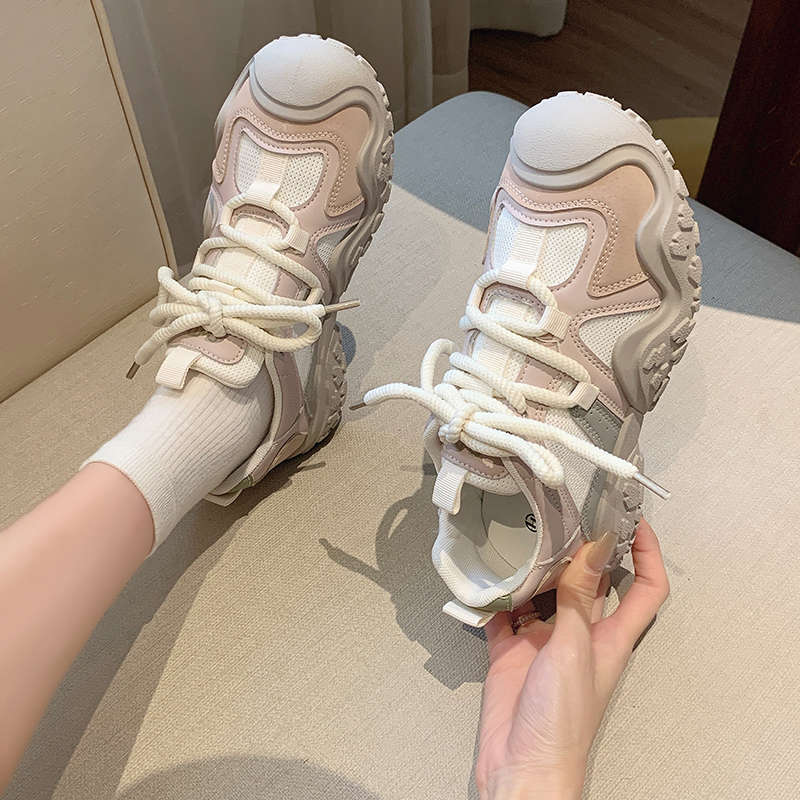 Ugly cute niche sports shoes women's shoes new spring and summer mesh student mountaineering casual running shoes