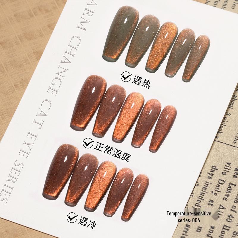 

2025 Temperature-Changing Cat Eye Gel Polish - Crystal Stone Ice Flash
