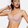 Soutien-gorge sans fil à décolleté plongeant pour femme, Soutien Confort Push Up Rassemblant Lingerie Soutien-gorge T-shirt