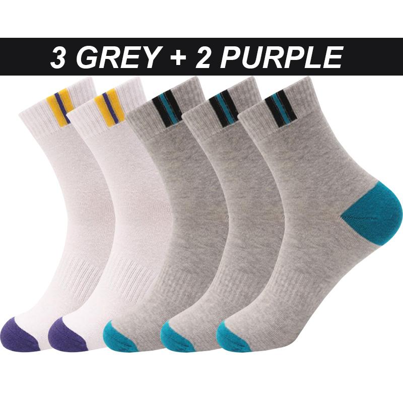 5 Pairs Men's Socks Cotton Large Size 39-48 Business Long Socks Breathable Deodorant Big Size Fashion High Quality