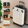 Front Hook Trolley Luggage Case for Students, Large Capacity Travel Case, Secure Men's Password Suitcase
