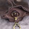 New Upper Leather Coin Purse Pouch Solid Color Retro Car Key Bag Hanging Bag Women