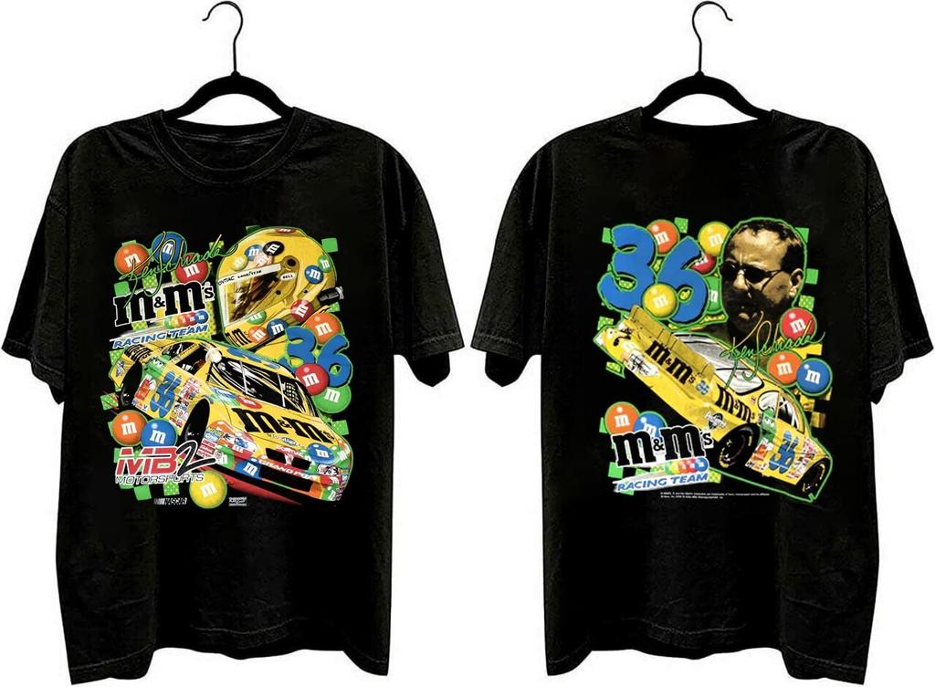 Nascar vtg doppelseitiges schwarzes kurzärmeliges T-Shirt QT7522