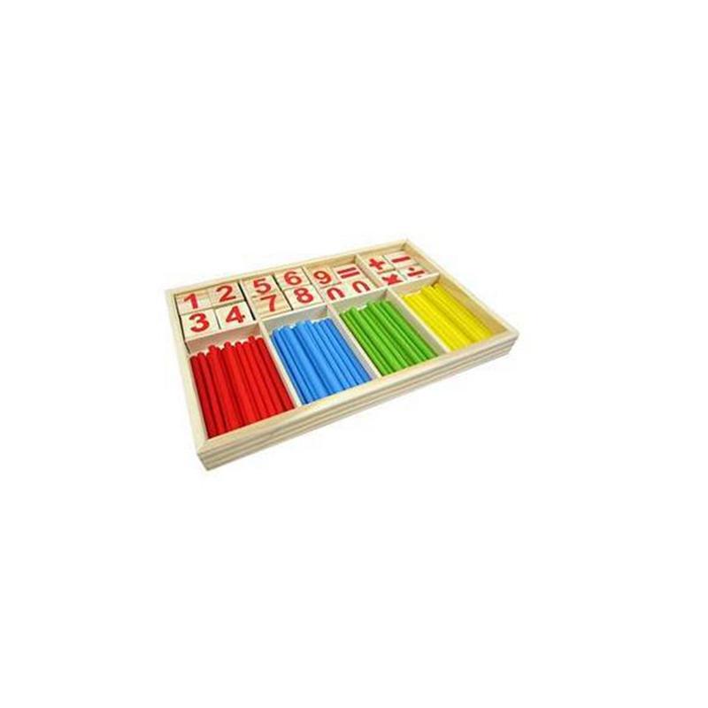 Giocattoli Educativi Prescolari Bastoncini di Legno per l'Intelligenza Matematica Blocchi Bastoncini per Contare per Bambine