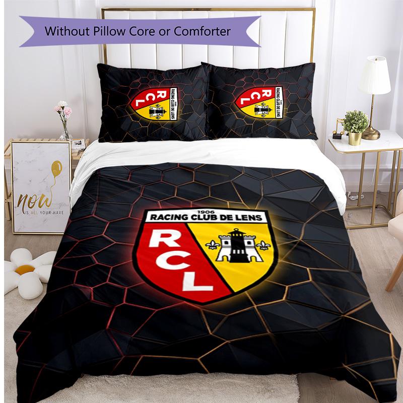 Lens FC Printed 3PCS Bedding Set Breathable Duvet Cover with Pillowcases Decorative Bed Linen for Bedroom Home