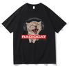 British Rock Band Radiohead Funny Radiocat The Bends Print Tshirt Men Women Vintage Gothic Oversized Tshirts Male Meme T Shirts