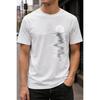 Plus Size - Men's T-Shirt S-5XL Featuring a Minimalist Moon and Water Reflection Graphic Print, Casual Short-Sleeve Crew-Neck Top With a Relaxed Fit,