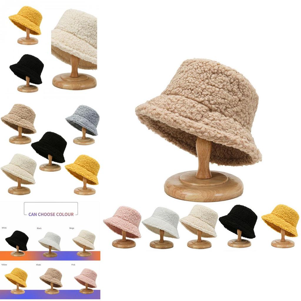 Faux Fur Ladies Bucket Cap Soft And Fluffy Fisherman Hat For Cold Weather