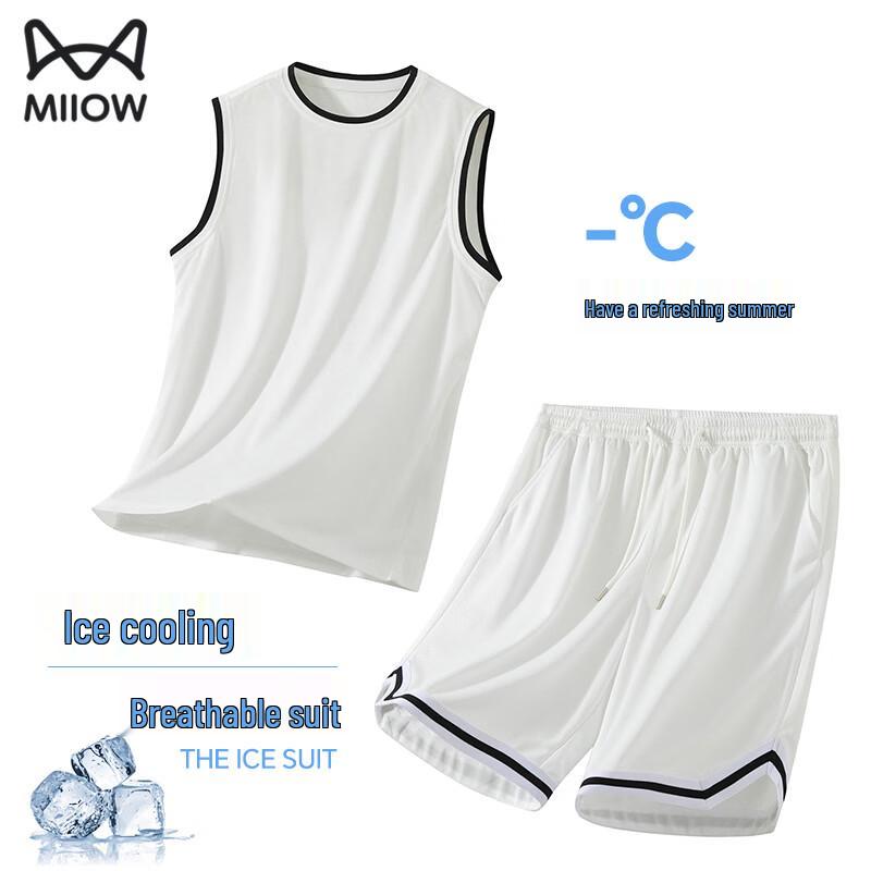 

MiiOW Unisex Cooling Breathable Striped Short Set 2XL