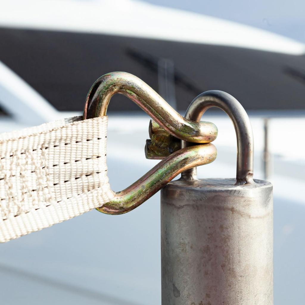 PATIKIL 4pcs Ratchet Double J Hook Load 5511 LBS 8.7mm Tie Down Strap Webbing