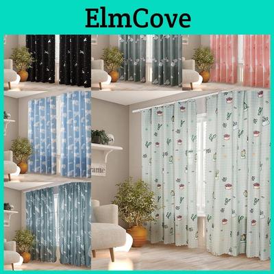Nordic Style Blackout Window Curtain With Velcro And Hooks For Modern Homes