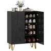 Shoe Cabinet with 2 Doors, Shoe Rack, Shoe Storage with 3 Adjustable Shelves, 72 X 31.5 X 95 Cm, Black