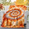 1pc tie-dye spiral Outdoor Flannel Blanket Soft Warm All-Season Throw for Sofa Bed Car Camping Office, Cozy Gift Idea1278S