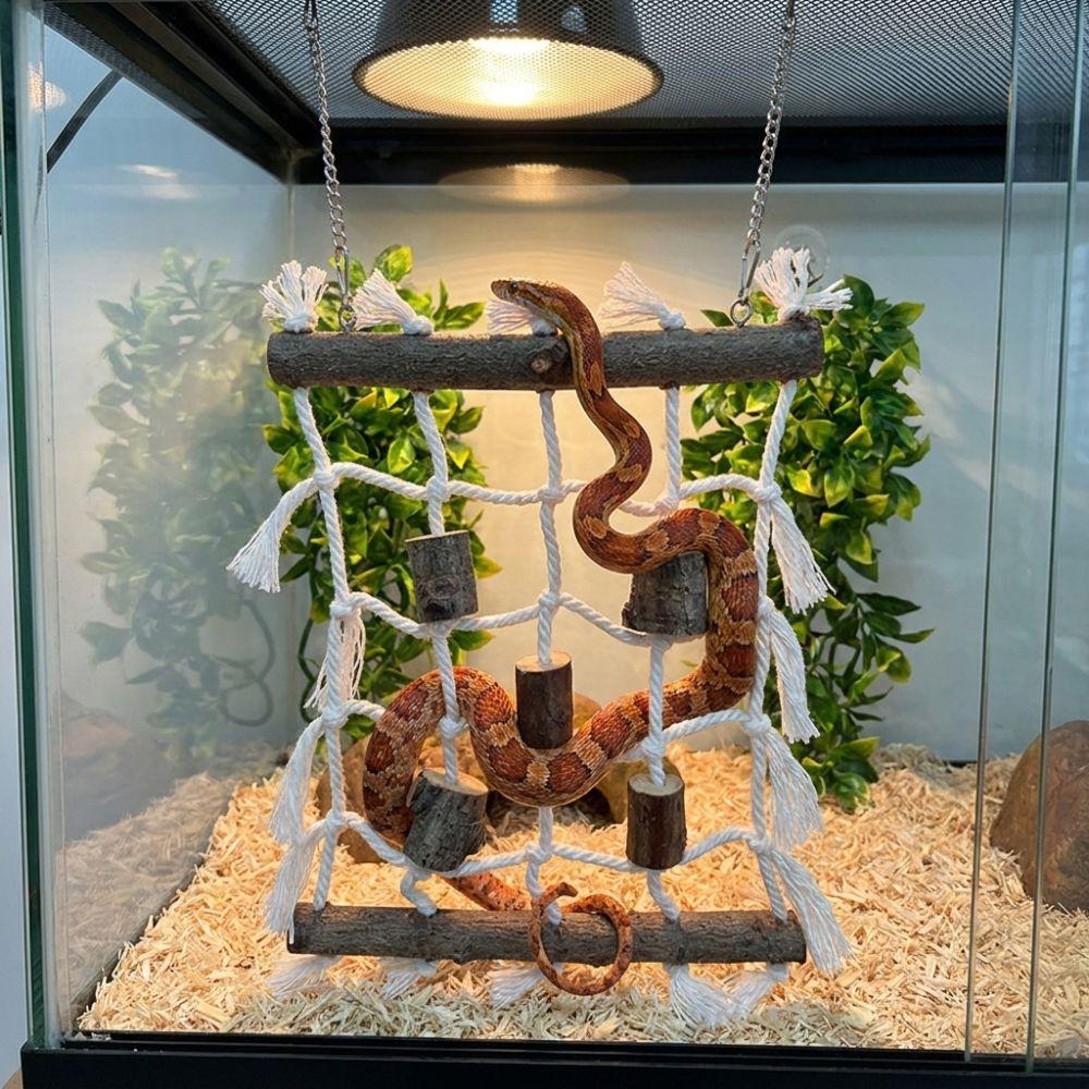 Natural Reptile Weaving Climbing Net Linen-cotton Bird Climbing Frame Climbing Pet Animals