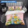 Cute Pika Adventure 3pcs K-pop Music Group Bedding set,Ideal for Bedroom, Dormitory,Including Duvet Cover And 2pcs Pillowcases,Fan Gifts