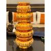 Gold Sand Ceramic Incense Burner for Offerings - God of Wealth Incense Holder, Attracts Wealth & Treasures