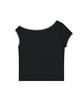 REST&RECREATION One Shoulder T-Shirt - Black
