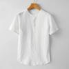 Men's Chinese Style Cotton Linen Short Sleeve Crew Neck T-Shirt - Lightweight, Loose Fit, Summer Top