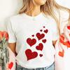 Damen Valentinstag T-Shirts Niedliche Herz T-Shirts Lustige Valentinstags T-Shirts für Damen Kurzarm Kleidung Sommer Mode T-Shirts