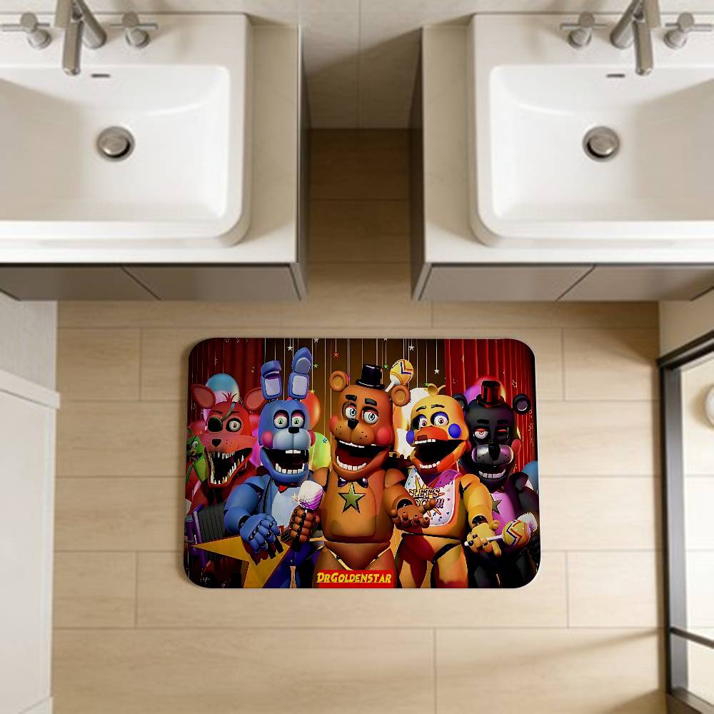 F-FNAF Five-nights-At-Freddys Entrance Door Mat Washable Non-Slip Living Room Sofa Chairs Area Mat Kitchen Welcome Doormat