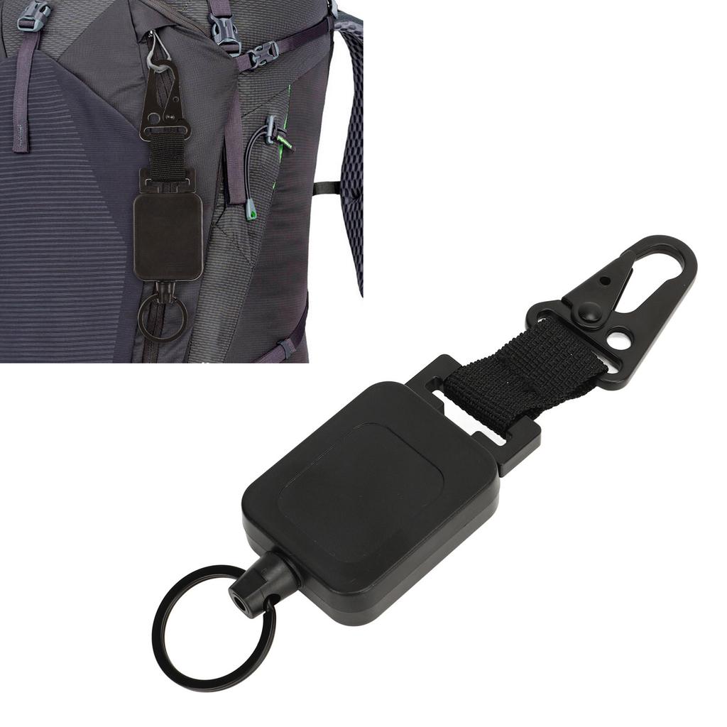 2 PCS Easy Pull Buckle Keychain Olecranon Buckle Stretchable Quick Release Buckle Key   for Bag Pants