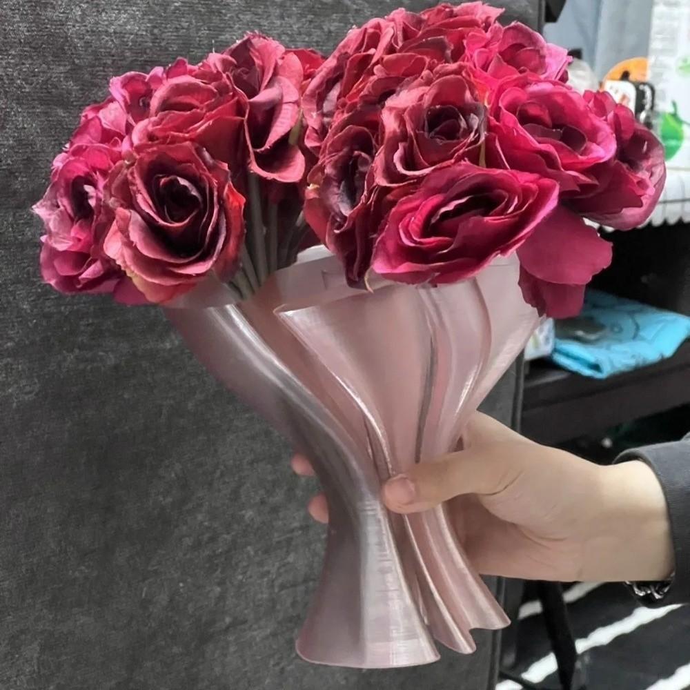 3D Printed Flower Bouquet Vase Creative Flower Display Container Desktop Ornament Home