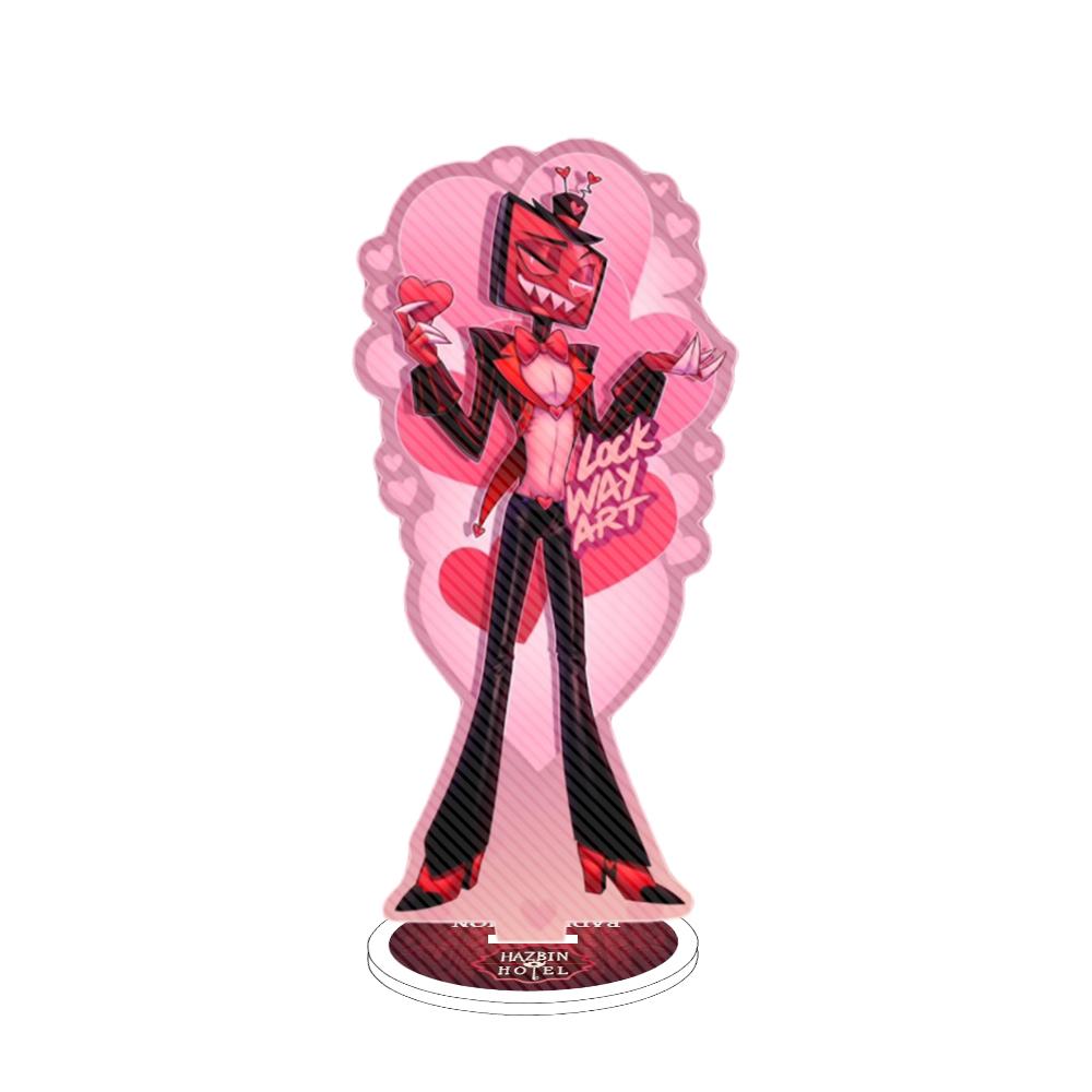 Anime Peripherals 15CM Acrylic Stand Velvet Alastor Vox Valentino Lucifer Adam The Exorcist Desktop Ornament Festival Gift