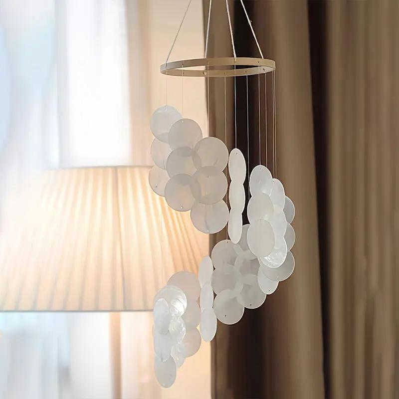 Natural Shell Wind Chimes Creative Dream Catcher Craft Outdoor Yard Welcome Guest Decoration Bedroom(Only wind chime pieces)
