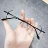 Girls Eyeglasses Anti-blue Light Glasses Fashionable Business StyleHalf Spectacle Frame Frame Glasses for Ladies -10 To -50 -1.0 -5.0