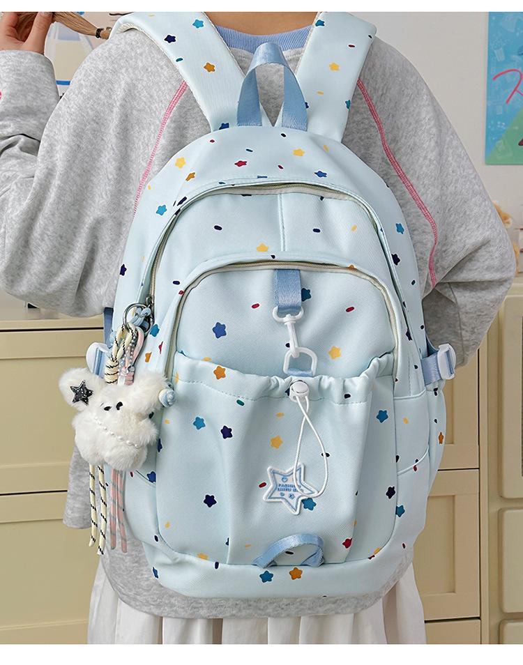 Schoolbag Japanese Ins Style High Value Backpack Junior High School Student Schoolbag Casual Small Fresh Star Multi-compartment Backpack