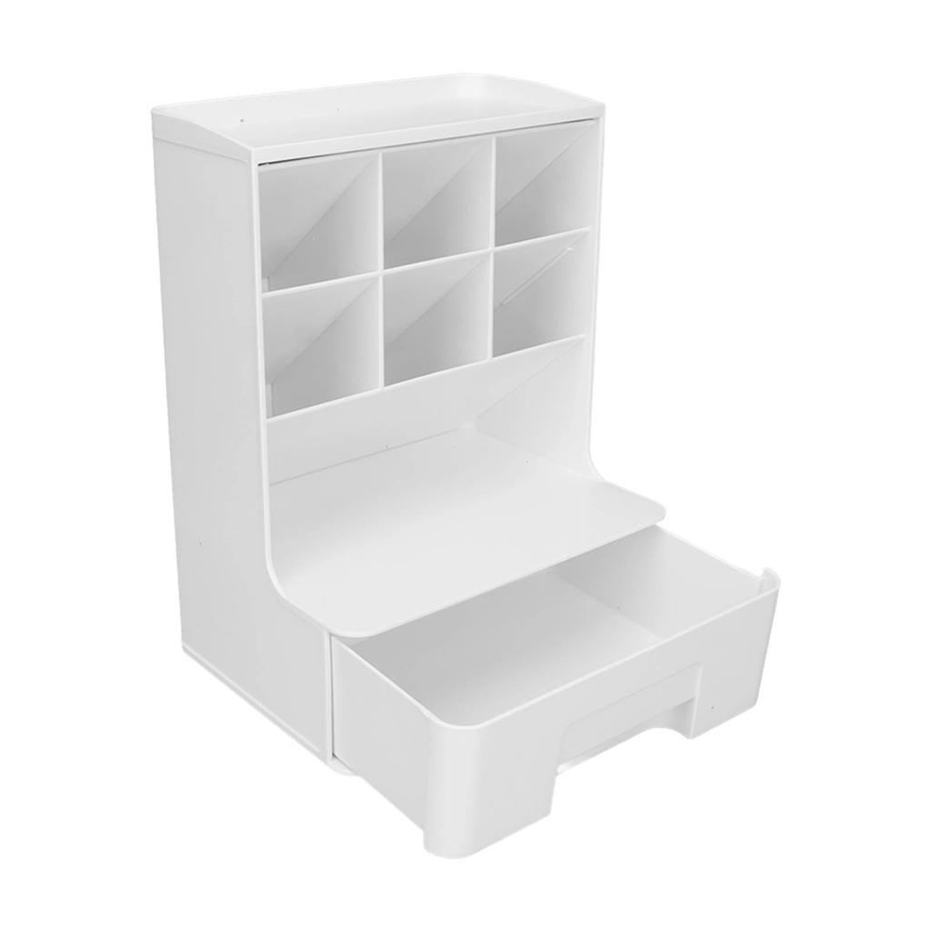 Caja de Almacenamiento Diseño de Enchufe Oblicuo Gran Capacidad Plástico Portalápices Organizador Estante de Almacenamiento de Escritorio