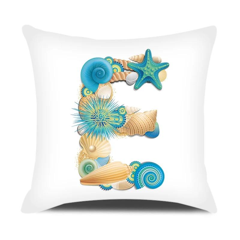 Față de pernă cu scrisori în stil oceanic, birou, sufragerie, ornamente pentru mașini, față de pernă
