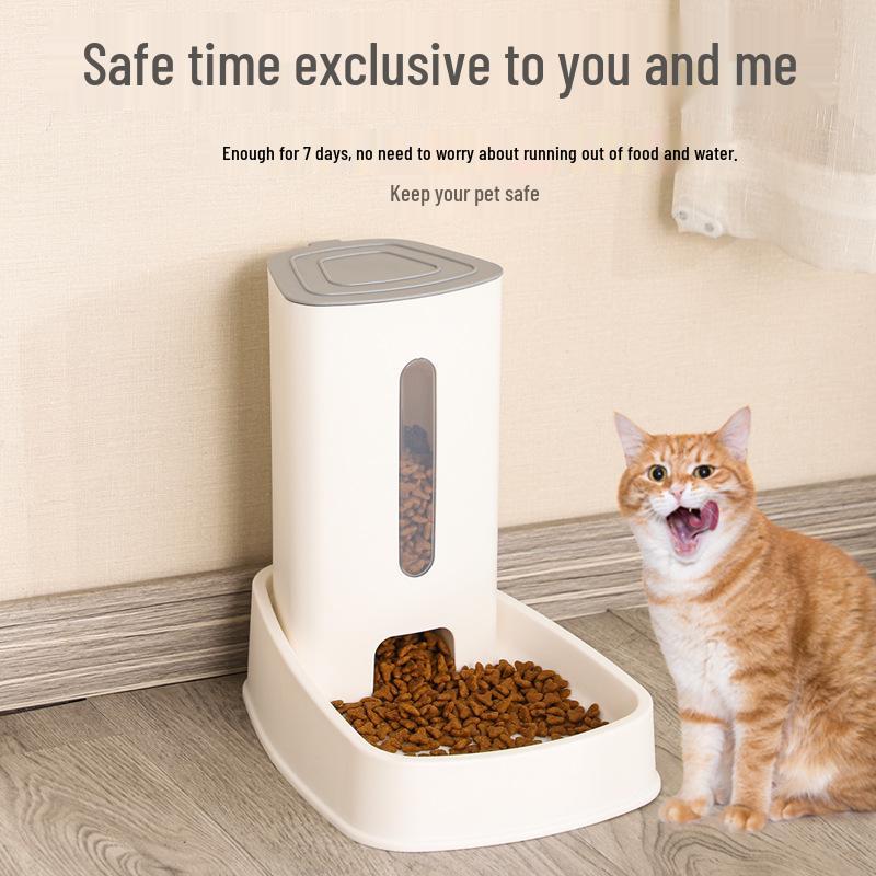 Automatic Pet Feeder & Water Dispenser for Cats & Dogs - Large Capacity Bowl