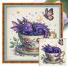 Dragon Full 14CT DIY Stamped Cross Stitch Kits for Beginners Adults Home Wall Decor Embroidery Needlepoint Starter Kits 40x40cm