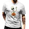 Retro Clown Graphic Male Tshirts Harajuku Tees Man Hip Hop Tshirt Halloween Black Streetwear Mens Short Sleeve Loose Top