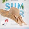 Hat Women's Summer Fashion Sun Hat Shade Sunscreen Purple Line Big Brim Seaside Foldable Beach Hat