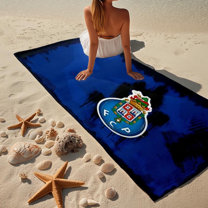 Asciugamano da Spiaggia con Stemma FC Porto, Asciugatura Rapida, Facile da Curare, Utilizzabile Sia per il Fitness che per le Vacanze al Mare, Essenziale Sportivo Regalo per Tifosi