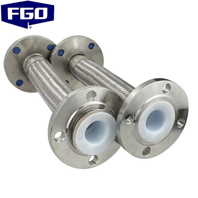 FGO Stainless Steel PTFE Lined Metal Braided Corrugated Hose