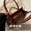 French Bow Pu Square Shoulder Bags for Women Simple Solid Color Ladies Crossbody Bag Versatile Portable Female Handbags Purse