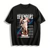 Vintage Angel Statue Print Cool Guardian Graphic T-Shirt Pure Cotton T-shirt