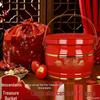 Solid Wood Bridal Joy Bucket Set: Wedding Dowry for Noble Children (3-Piece).