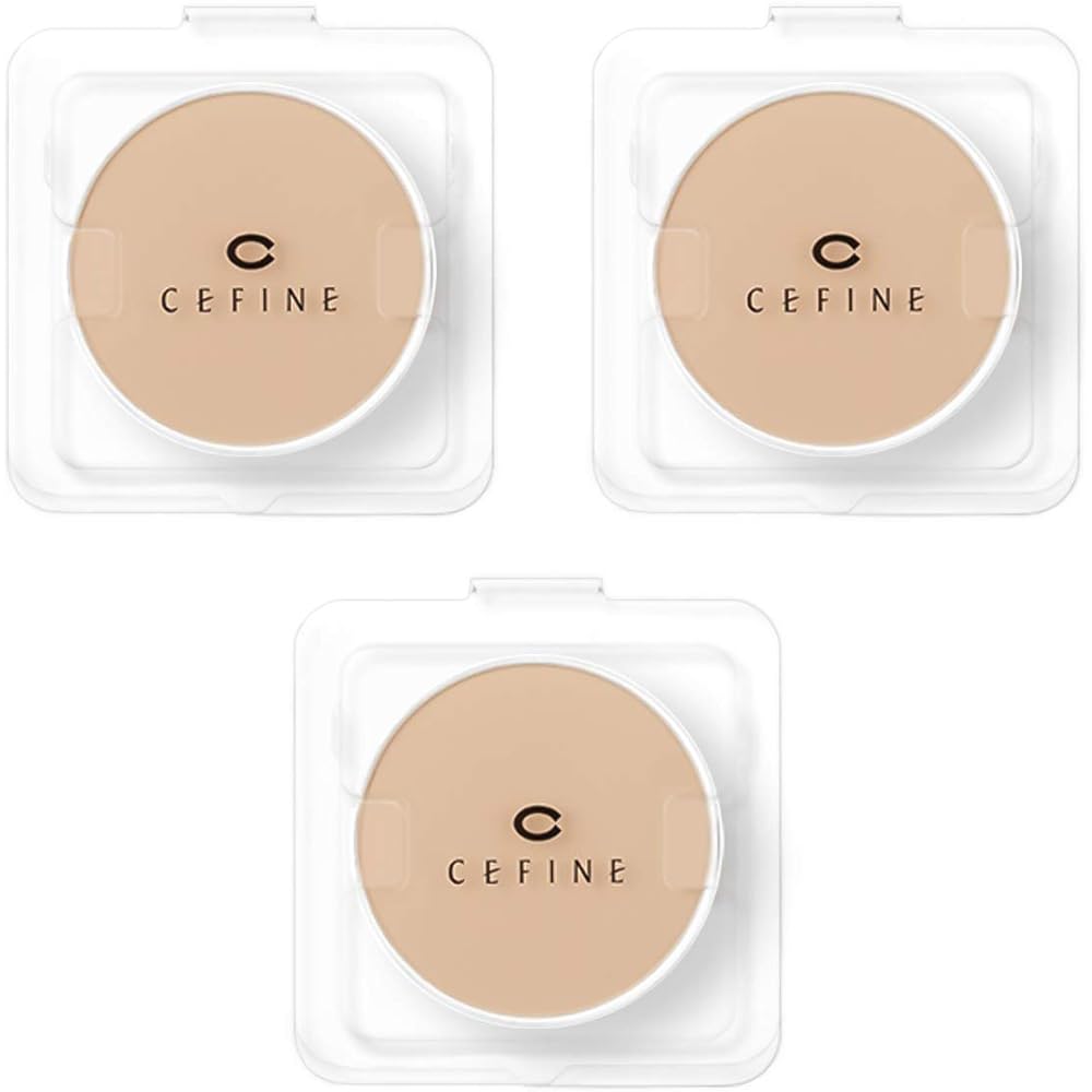 Cefine Silk Wet Powder Foundation Refill 3pcs Coverage Smooth Finish