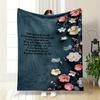 Floral Bible Verse Blanket Printed Blanket for Living Room Bed Couch Lunch Break Soft Cozy Blanket for Friend's Festival Gift