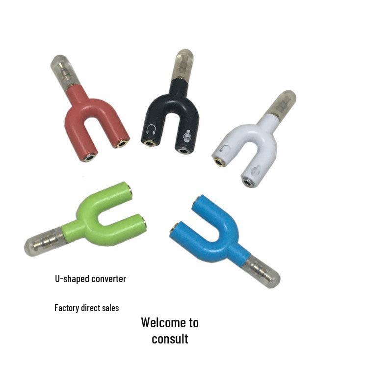 USB-C U-Shaped 3.5mm Headphone & Mic Splitter for Live Streaming