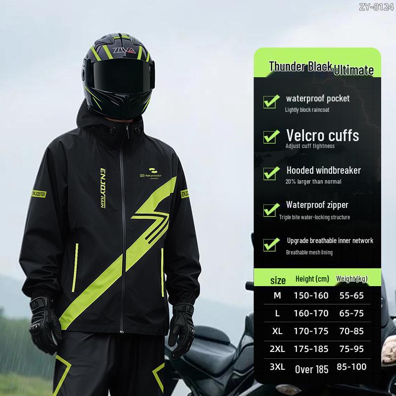 Set Impermeabile da Moto per Uomo con Pantaloni, Antitempesta, Perfetto per Ciclisti e Corriere per Consegna Cibo