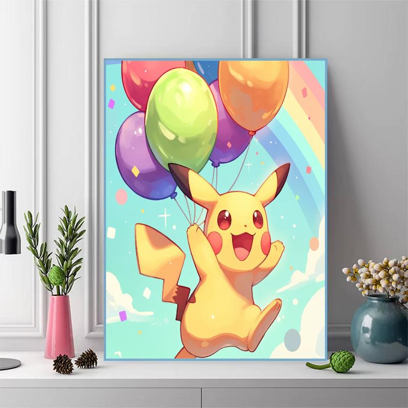 Sky Pikachu 100% Round Full Drill 5D DIY Diamond Painting Embroidery Cross Stitch Rhinestone Décor