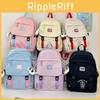 Nylon Student Dreamy Letter Print Backpack With Breathable Comfort For Middle School Schoolwork